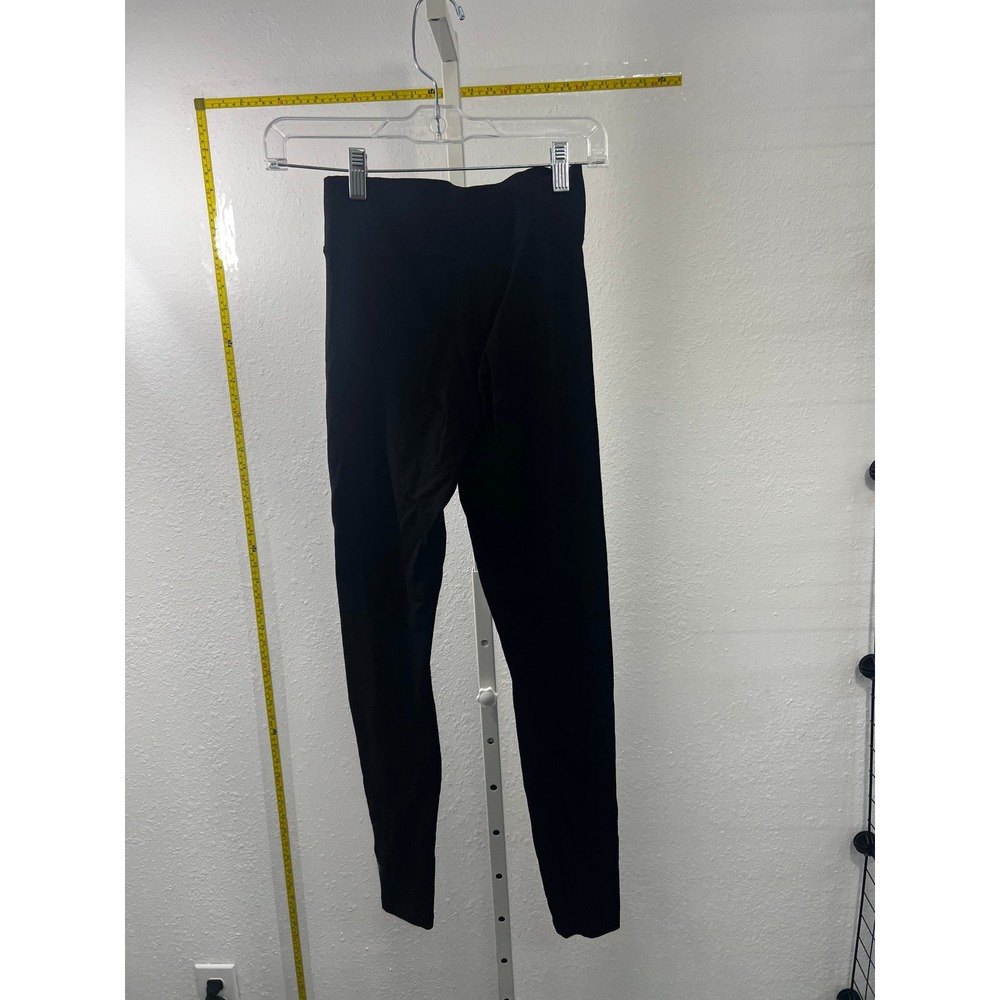 HM Black‎ High Waisted Leggings Women XS Cotton Blend Stretch Casual Basic Pants
